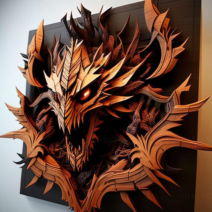 3D model Guild Wars 2 Path of Fire game (STL)